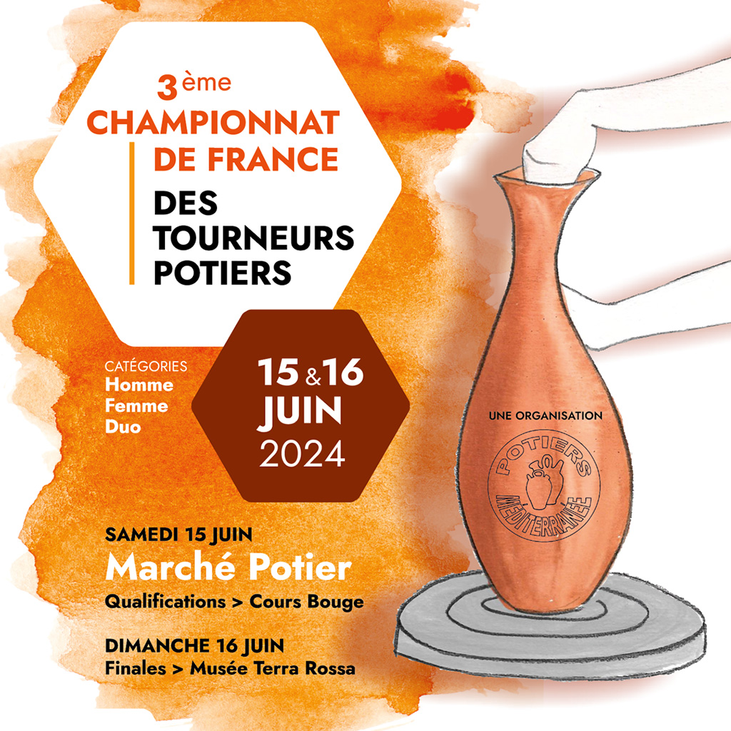 Affiche 3ème Championnat France Tourneurs Potiers