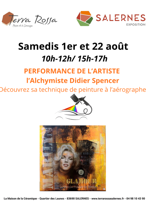 PERFORMANCE DE L’ARTISTE l’Alchymiste Didier Spencer Découvrez sa technique de peinture à l’aérographe